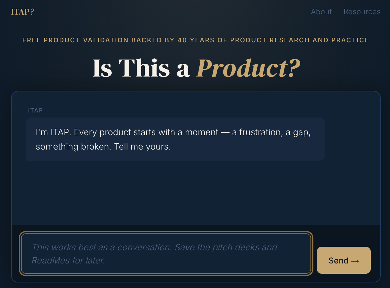 Is This A Product? — conversational product validation diagnostic